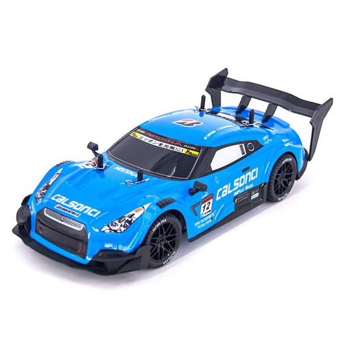 Радиоуправляемая машина для дрифта Nissan GTR R35 (свет, пар, 4WD 1:14) - RC-18C-1 голубой