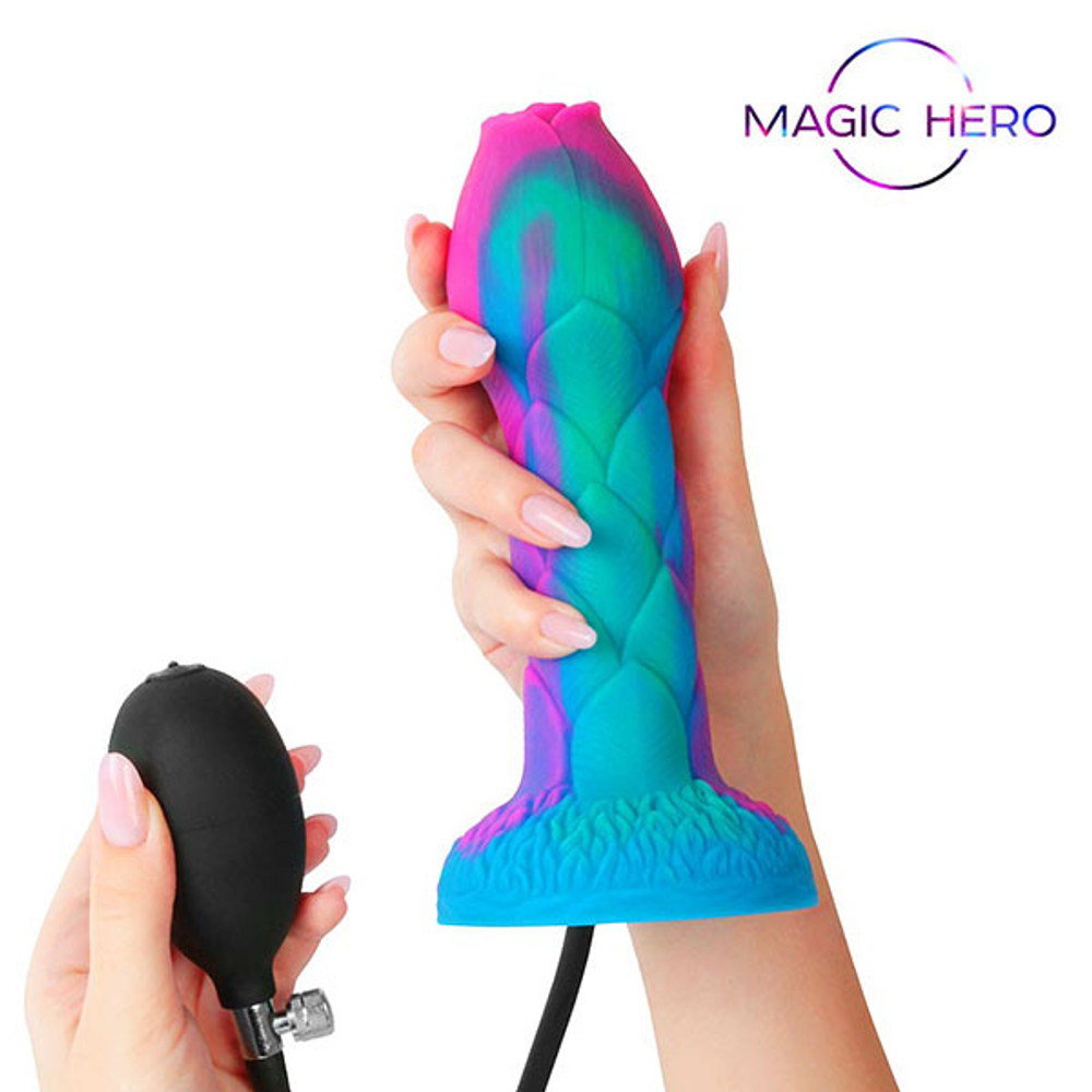 Яркий фантазийный фаллоимитатор с имитацией эякуляции 20см Bior Toys Magic Hero MH-13031