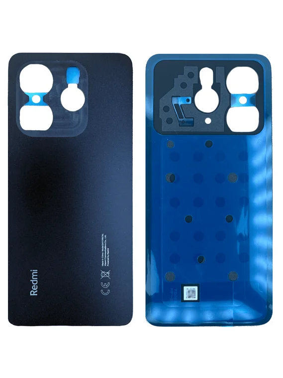 Задняя крышка для Xiaomi Redmi Note 14 черная (Midnight black) без стекла камеры