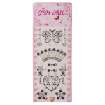 Наклейки-стразы Alingar, акриловые, "Весенний декор", бабочки, сердечки, цветы, пакет с европодвесом