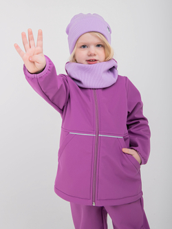 Комплект трикотажный шапка и снуд "Лавандовый"