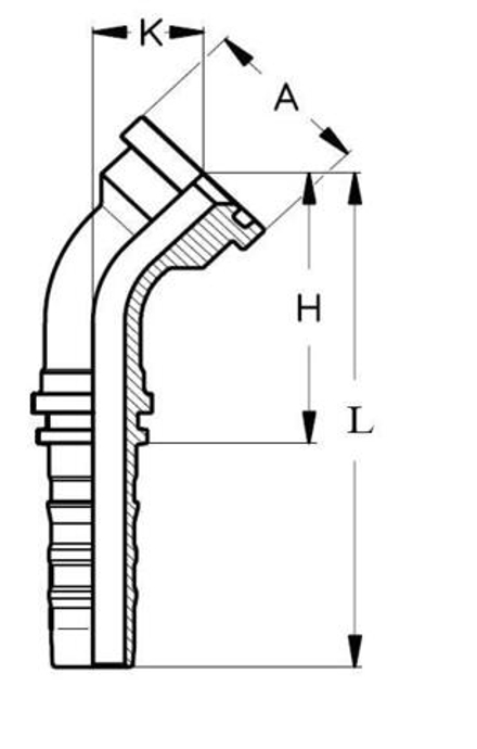 Фитинг DN 20 SFS CAT 1 47.6 (45) CS TIEFFE