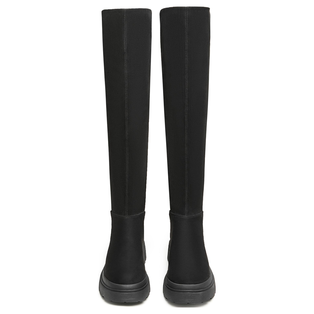 Teenmix Slim Boots, Pre Fall Soft Boots Knee high Boots 4.5cm Women"s Black