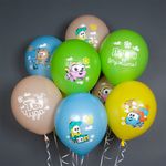 Шар (12''/30 см) Грузовичок Лёва, Ассорти, пастель, 2 ст, 25 шт.