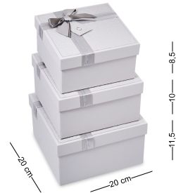 WF-192-A Набор коробок из 3 шт, серый