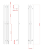 Полотенцесушитель электрический с/т Comfysan Альто-К (Alto-K) EC-3 120/12, никель, гальваника