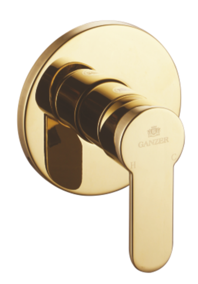 5102-E Смеситель вст. для душа круг. (ЗОЛОТО) GANZER  (10/1шт)