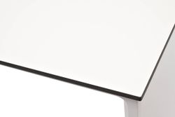 "Малага" обеденный стол из HPL 90х90см, цвет молочный, каркас белый