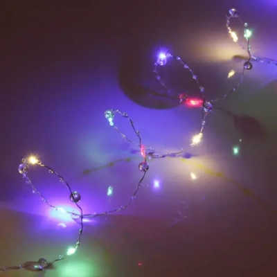 Гирлянда для дома НИТЬ «Льдинка» 10 м 100 ламп LED, 8 реж,IP-20, Мультицвет