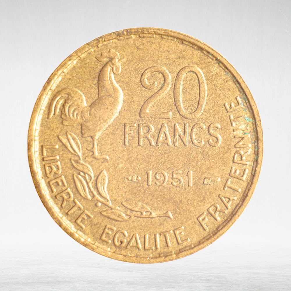 France, 20 Francs 1951 - Signature "G Guiraud", VF