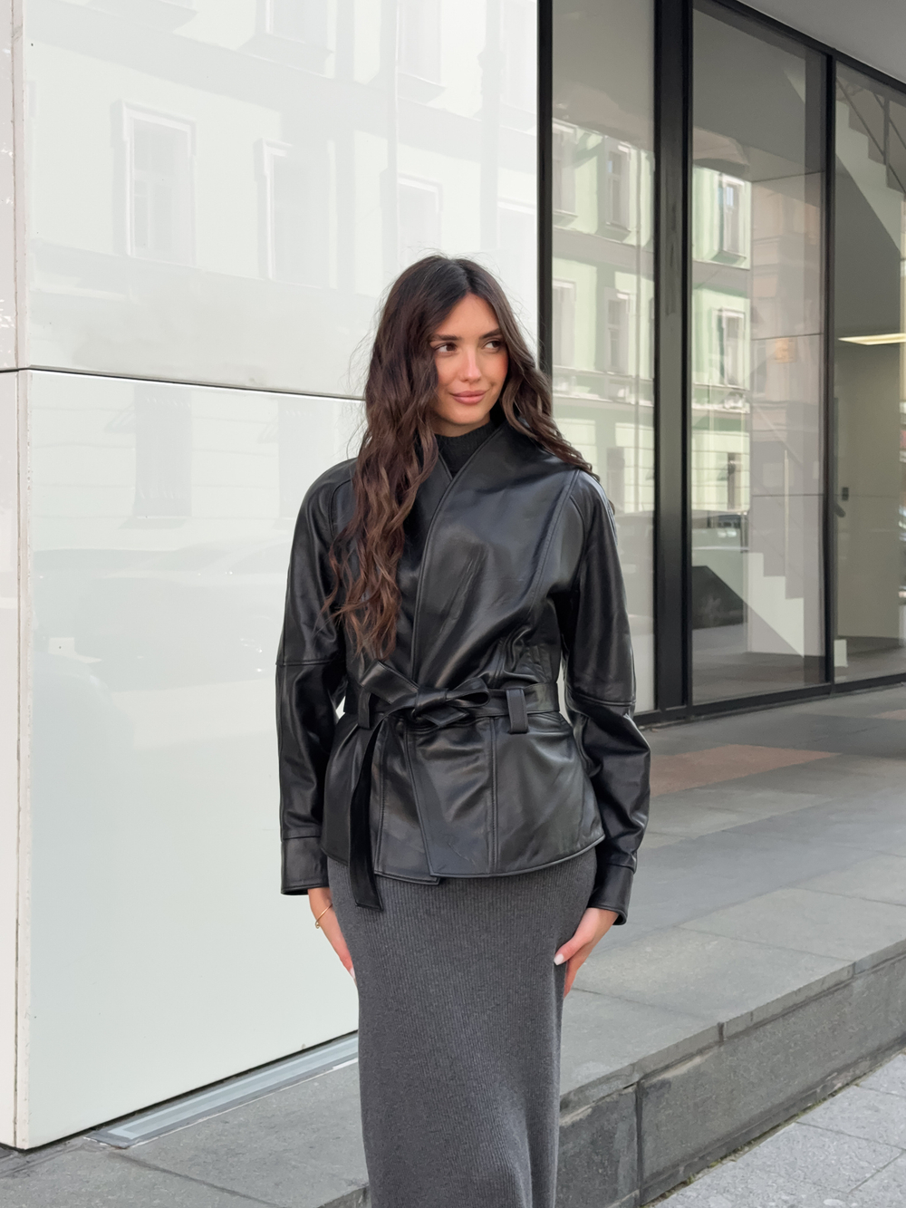 Куртка leather silhouette