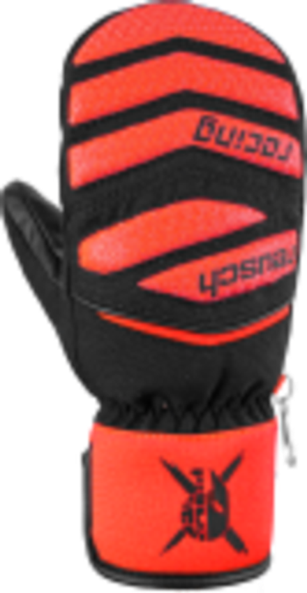 REUSCH варежки горнолыжные юниорские 6271544_7809 Warrior Prime R-TEX XT Junior Mitten Black/Fluo Red