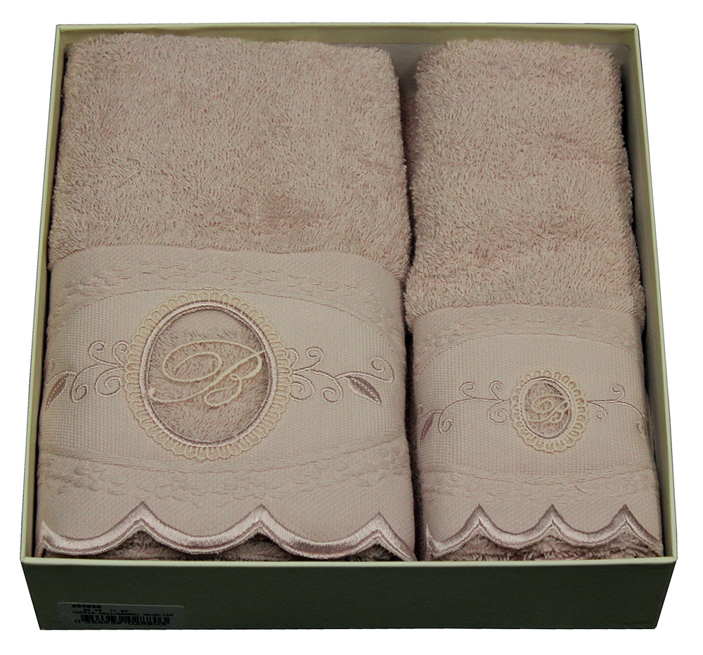Набор полотенец 2 шт Blumarine Anjelica розовый Италия коробка