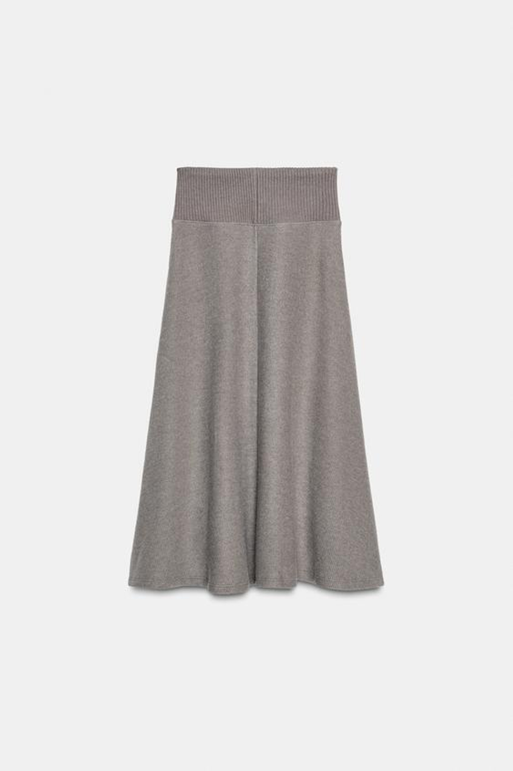 ZARA ЮБКА SOFT КЛЕШЕНОГО КРОЯ, СЕРЫЙ