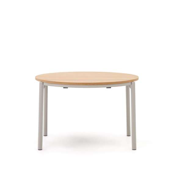 Montuiri раздвижной круглый стол из дубового шпона с серыми ножками