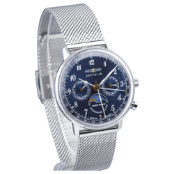 ZEPPELIN Quartz Movement 30m Water Resistance Women"s Watch Blue Dial Stainless Steel Watch Case