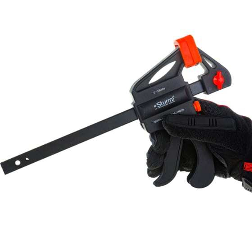 СТРУБЦИНА БЫСТРОЗАЖИМНАЯ ЗЕВ 15СМ ГЛУБИНА 7СМ НАДЕЖНАЯ ФИКСАЦИЯ STURM! 1078-04-15