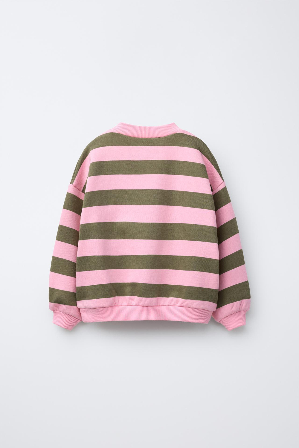 ZARA ТОЛСТОВКА В ПОЛОСКУ, ПЫЛЬНЫЙ РОЗОВЫЙ