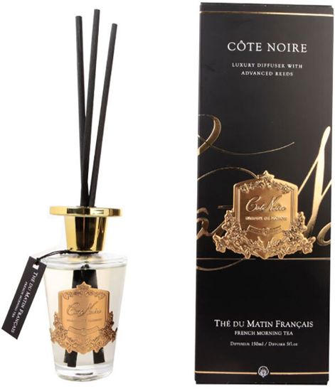 Утренний чай, ароматический диффузор в золотом декоре, Cote Noire