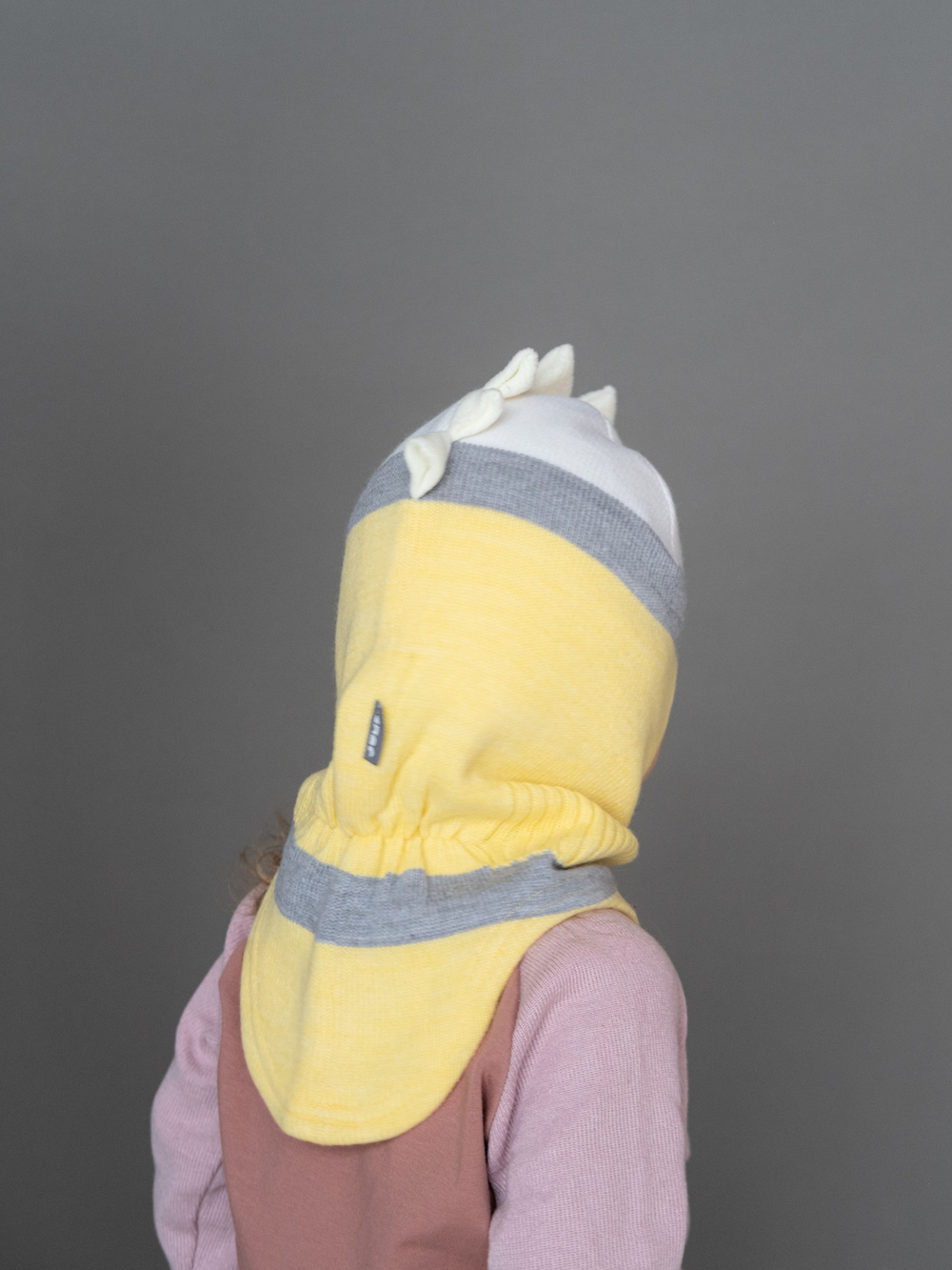 Шлем весенний/осенний вязаный (Лимонный мусс) ОРЕО