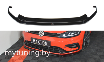 Сплиттер бампера переднего V.2 для VOLKSWAGEN Golf VII R (17-...)