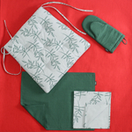 Скатерть на стол из хлопка красного цвета Russian North, 150х250 см