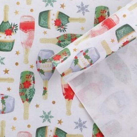 Бумага упаковочная крафтовая «Брызги шампанского» 50 × 70 см