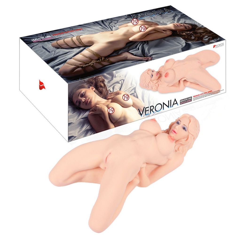 M01-003-06D / VERONIA, мастурбатор кукла вагина + анус без вибрации c двойным слоем материала