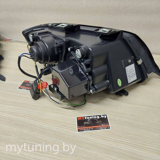 Передние фары led tube lights black для Audi A6 C5