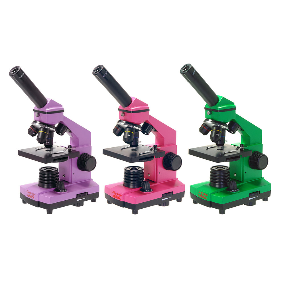 Микроскоп школьный Эврика 40х-400х в кейсе (фуксия) - фото 5