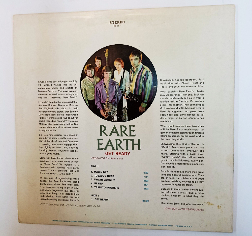 Винтажная виниловая пластинка LP Rare Earth Get Ready (USA 1970)