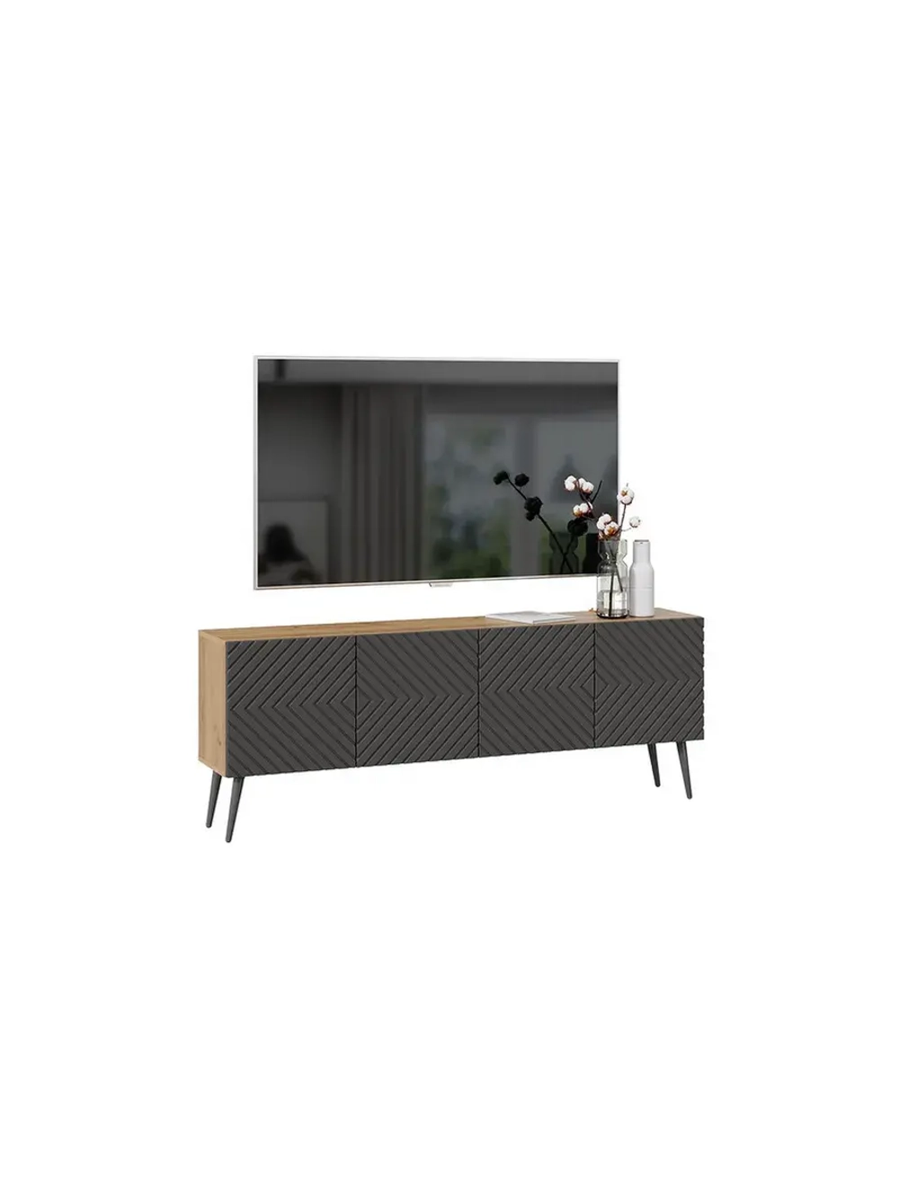 Тумба под телевизор напольная 160,2х30,8х60 см