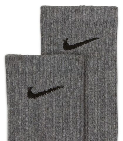 Носки теннисные Nike Everyday Plus Cushion Crew Socks 6P - carbon heather/black