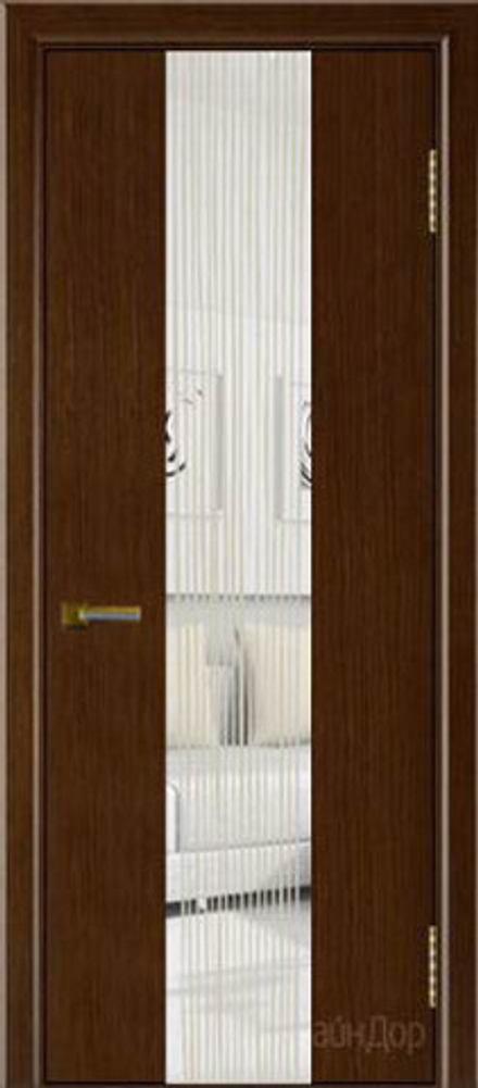 Межкомнатная дверь ЛайнДор Камелия К4 ДО Водопад 2 Орех