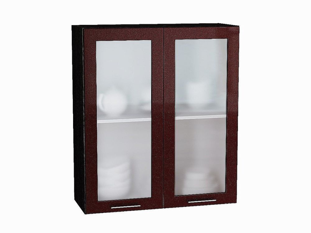 Шкаф верхний с 2-мя остекленными дверцами Валерия-М