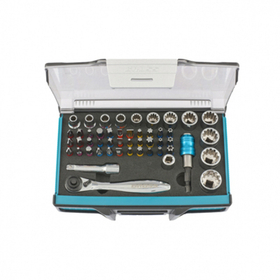 Трещотка с набором бит и торцевых головок, адаптер и удлинитель, 49 шт, Gross, 11600