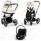 Детская коляска Cybex Priam IV 3 в 1 Off White шасси Chrome