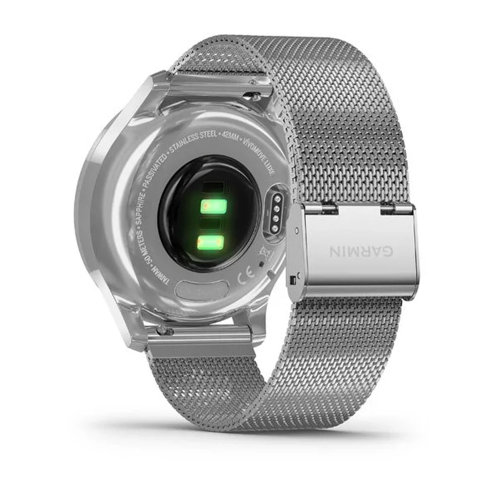 Часы для фитнеса Garmin vivomove Luxe, серебристый, 010-02241-23