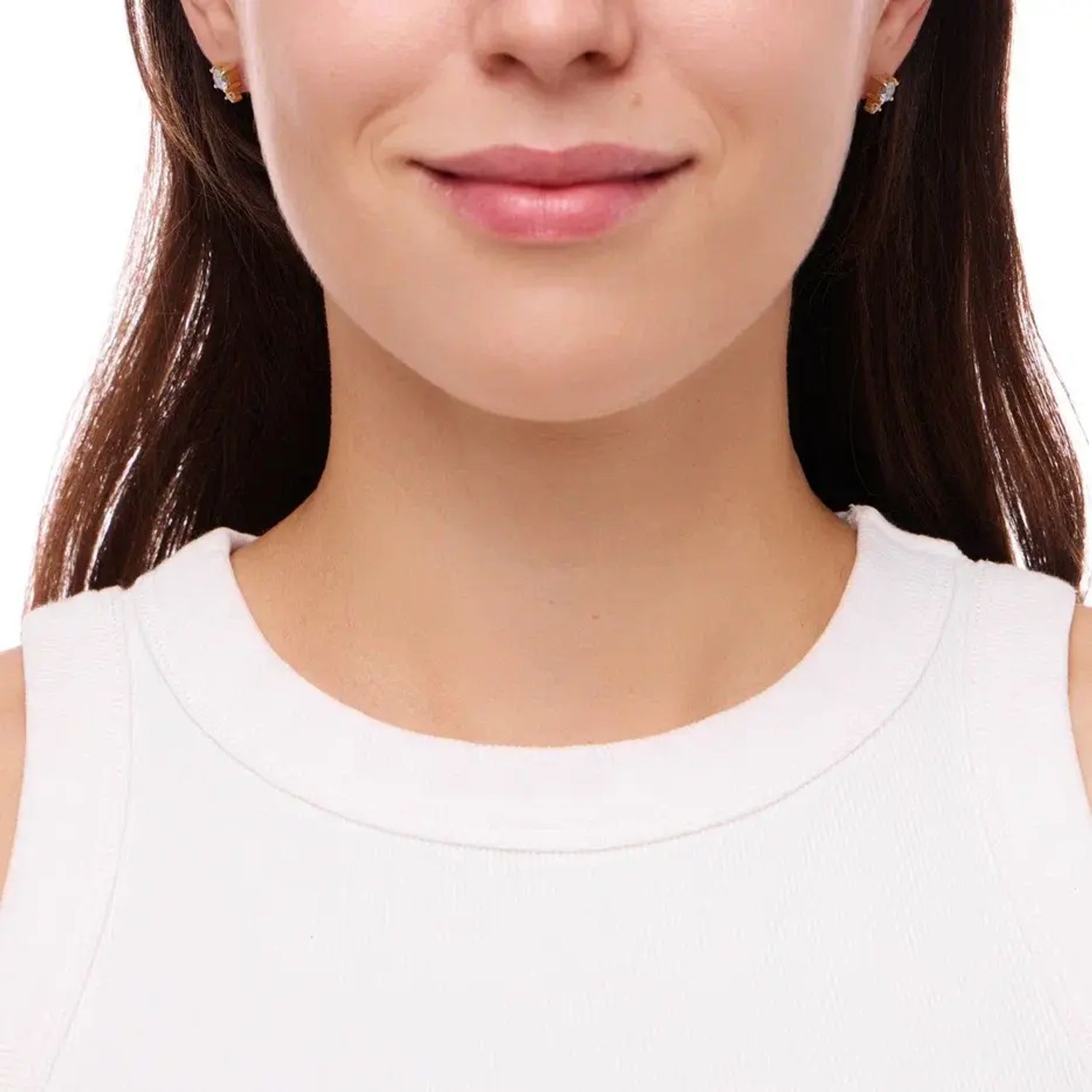 Серьги Золотой Деликатный Микс – Сиреневые