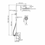 Душевая система WasserKRAFT Sauer A171.256.348.PG золото