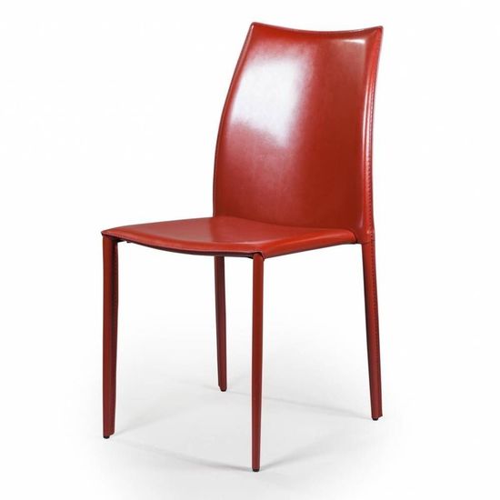 Стул Rolf, кожа ретро красный