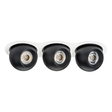 i636727272 Светильник INTERO LED 9W*3 850LM*3 24G БЕЛЫЙ/ЧЕРНЫЙ 3000K (217636+217072+217072+217072)