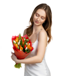 Букет 25 тюльпан (яркий микс)