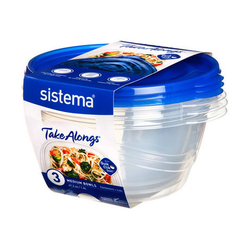 Набор контейнеров 3шт 1.4л Sistema TakeAlongs