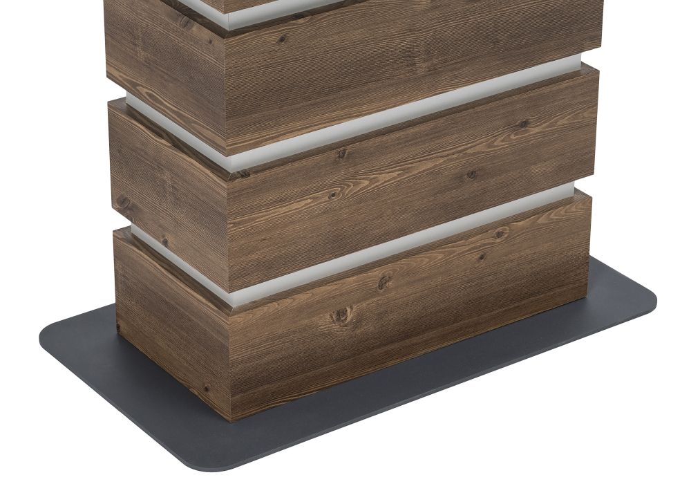 Стол на тумбе Фернан 140(180)х80х76 орех кантри / белый