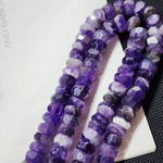 Аметист шеврон, крупный рондель 11×5мм, огранка