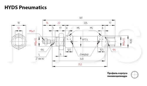 DSNU-16-270-PPV-A Пневмоцилиндр