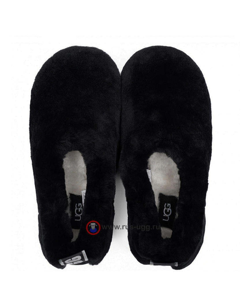 HAILEY FLUFF SLIPPERS Black