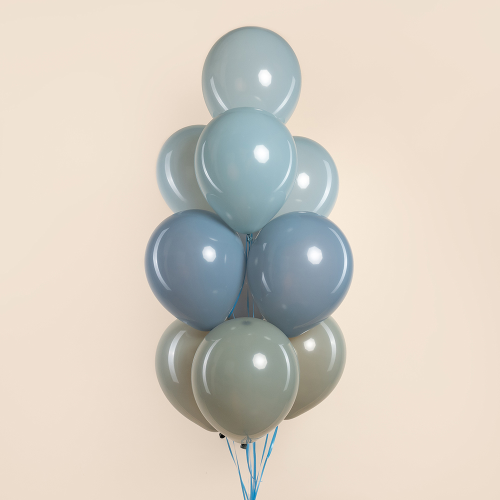 Шар 12" Голубой туман, пастель ретро шаринг