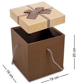 WG-21/3-A Коробка подарочная «Куб» цв.коричн./беж.